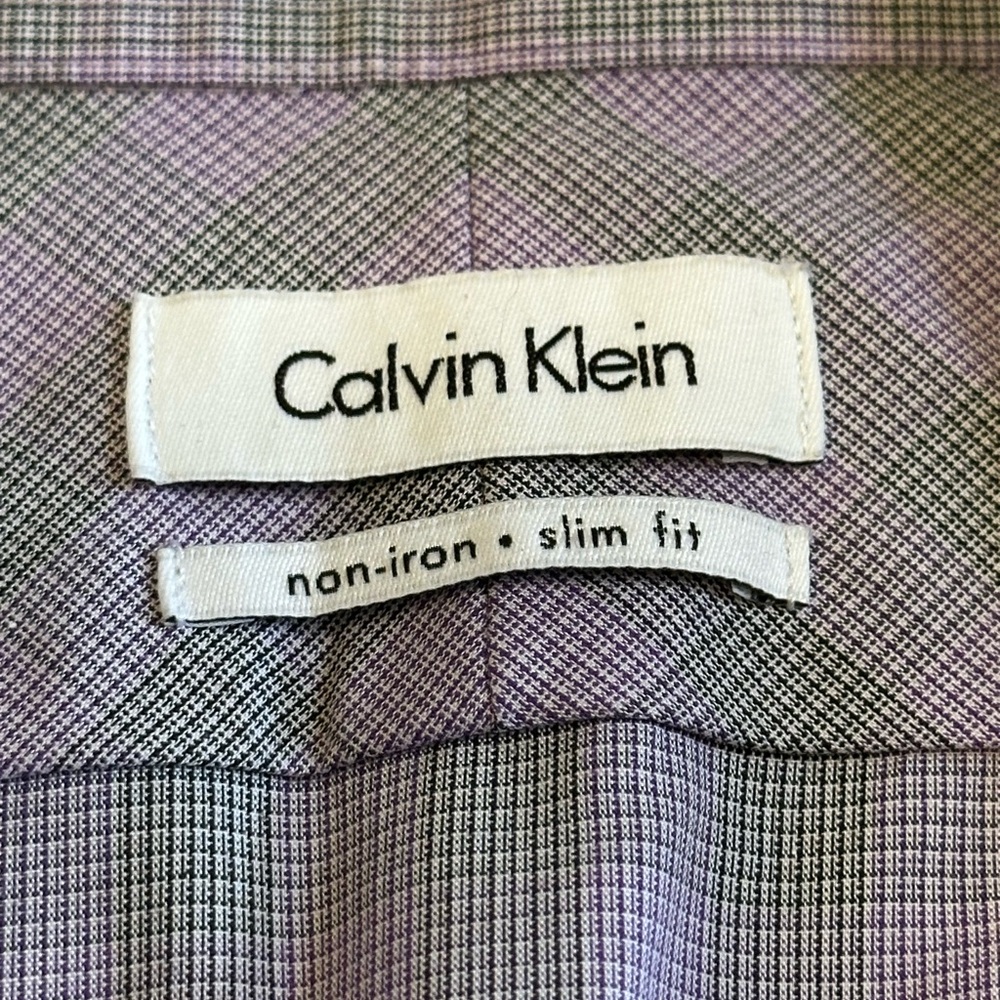 Calvin Klein Lavender Plaid Shirt